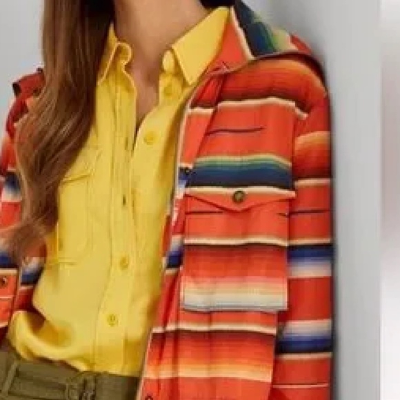 RALPH LAUREN: Southwestern Taffeta Field Jacket - Size L - Picture 14 of 14